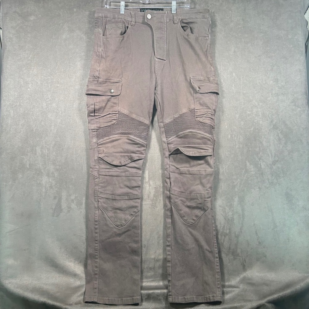 NBT Clothing TensileTough Biker Pants Mens 36 HK Type B Brown Cargo Motorcycle